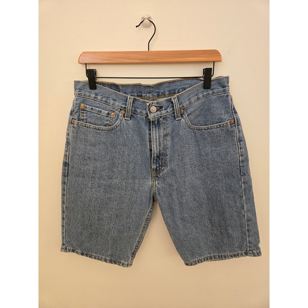 Levis 505 Regular Fit Denim Shorts Mens 31 Medium Wash Blue Jean Shorts